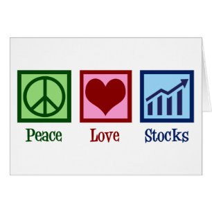 Peace Love Stocks Broker Holiday Card