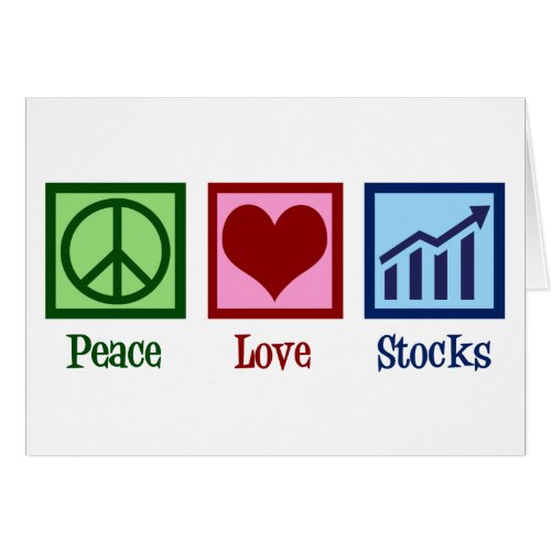Peace Love Stocks Broker Holiday Card