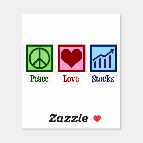 Peace Love Stocks Funny Stock Market Sticker