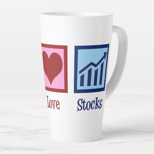 Peace Love Stocks Latte Mug