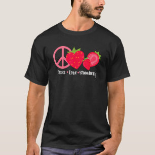 Peace Love Strawberry  Berries Berry  Strawberries T-Shirt