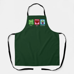 Peace Love Succulents Apron