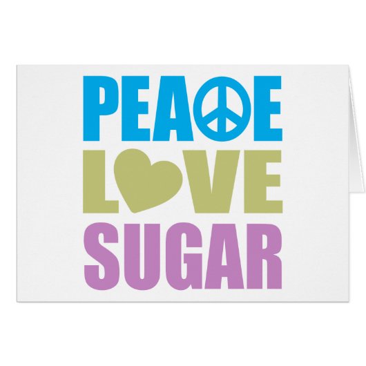 Peace Love Sugar Cards (Front Horizontal)
