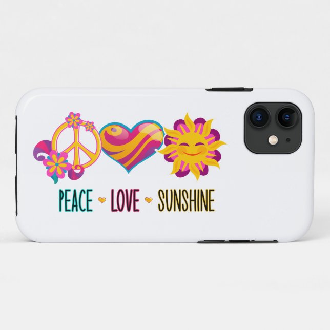 Peace Love Sunshine Case-Mate iPhone Case (Back (Horizontal))