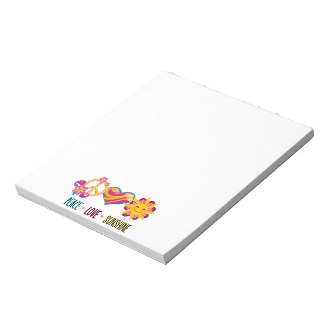 Peace Love Sunshine Notepad (Rotated)