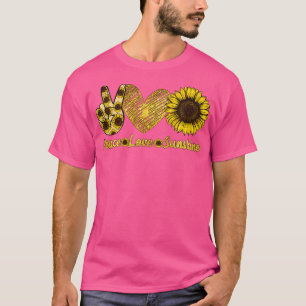 Peace Love Sunshine Sunflower Hippie summer lover T-Shirt