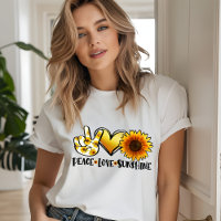 Peace Love Sunshine Sunflower Lover Gift