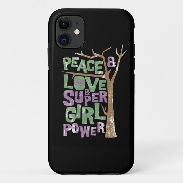 Peace Love & Supergirl Power Case-Mate iPhone Case (Back)