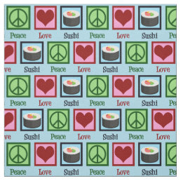 Peace Love Sushi Fabric