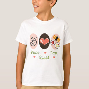Peace Love Sushi Kids T-shirt