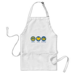 Peace Love Sverige Adult Apron