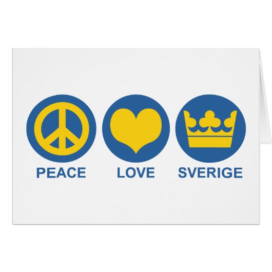 Peace Love Sverige Cards (Front Horizontal)