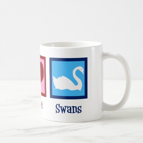 Peace Love Swans Coffee Mug