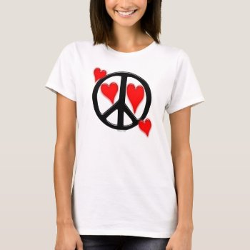 Peace & Love T-shirt by Method77 at Zazzle