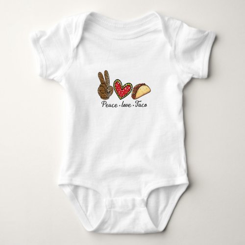 Peace Love Taco Baby Bodysuit