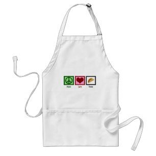 Peace Love Tacos Adult Apron