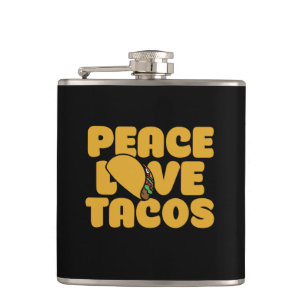 Peace love tacos flask