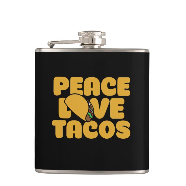 Peace love tacos flask (Front)