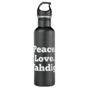 Peace Love Tahdig Funny Persian Rice Iran Iranian  Stainless Steel Water Bottle