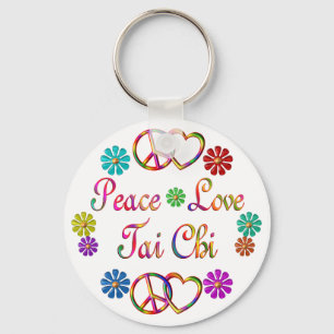 Peace Love Tai Chi Keychain