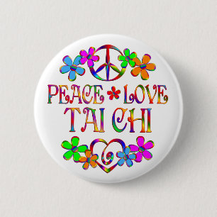 Peace Love Tai Chi Pinback Button