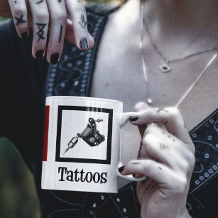 Peace Love Tattoos Cute Tattoo Artist Gun Coffee Mug