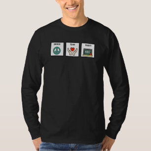 Peace love teach sign language speech pathology aa T-Shirt