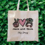 Peace, Love, Teach Tote Bag