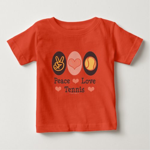 Peace Love Tennis Baby Bodysuit