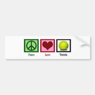 Peace Love Tennis Bumper Sticker