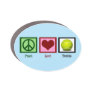 Peace Love Tennis Car Magnet