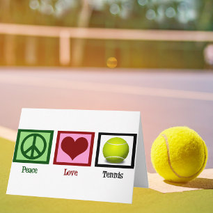 Peace Love Tennis Card