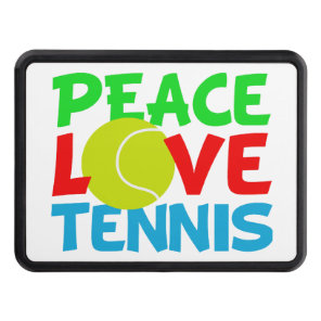 Peace Love Tennis Cute Sports Hitch Cover