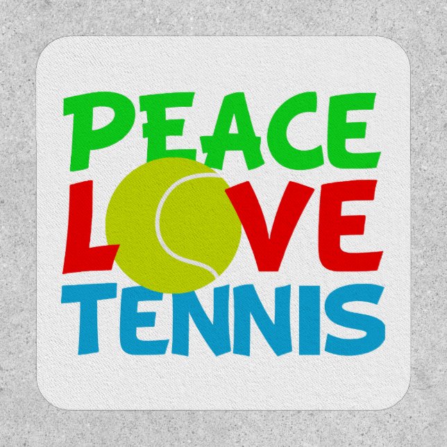 Peace Love Tennis Cute Sports Patch (Front)
