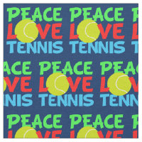 Peace Love Tennis Fabric