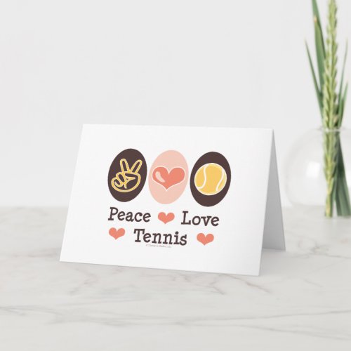 Peace Love Tennis Greeting Card
