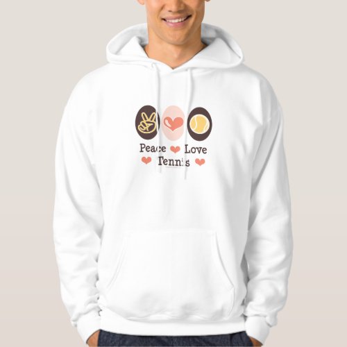 Peace Love Tennis Hooded Sweatshirt