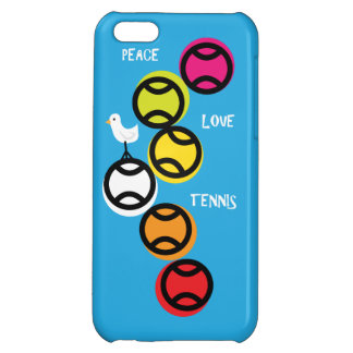 Peace, Love, Tennis iPhone 5c Case in Blue