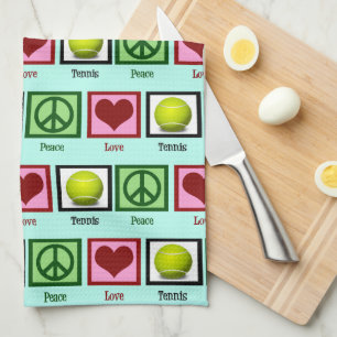 Peace Love Tennis Kitchen Towel