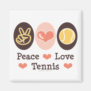 Peace Love Tennis Magnet