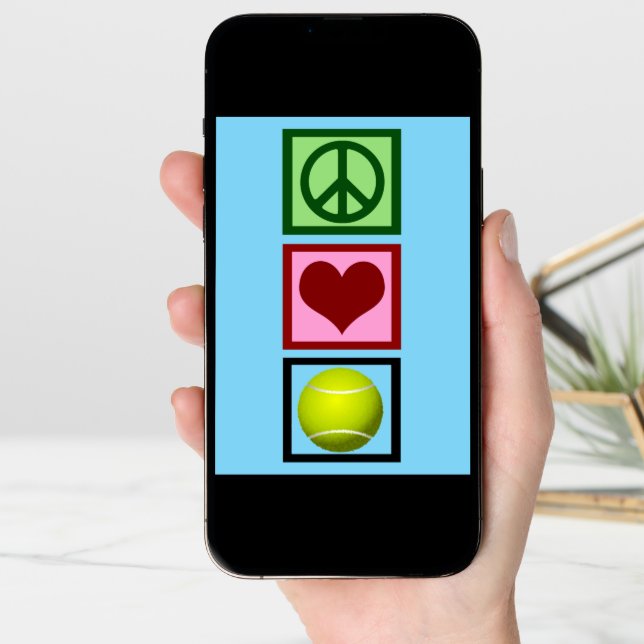 Peace Love Tennis Player Birthday Card (Front Digital)