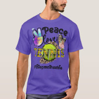 Peace Love Tennis Stepmother Life Mom Grandma Leop