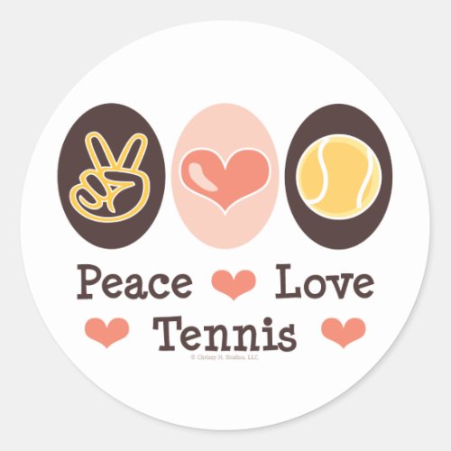 Peace Love Tennis Stickers