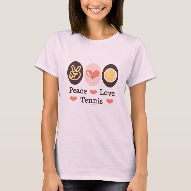 Peace Love Tennis T-shirt (Front)