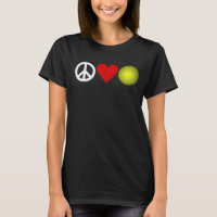 Peace Love Tennis t-shirt customizable