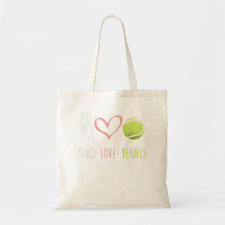 Peace Love Tennis Tennis Player ball love heart Tote Bag