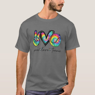 Peace Love Tennis Tie Dye Cute Tennis Lovers T-Shirt