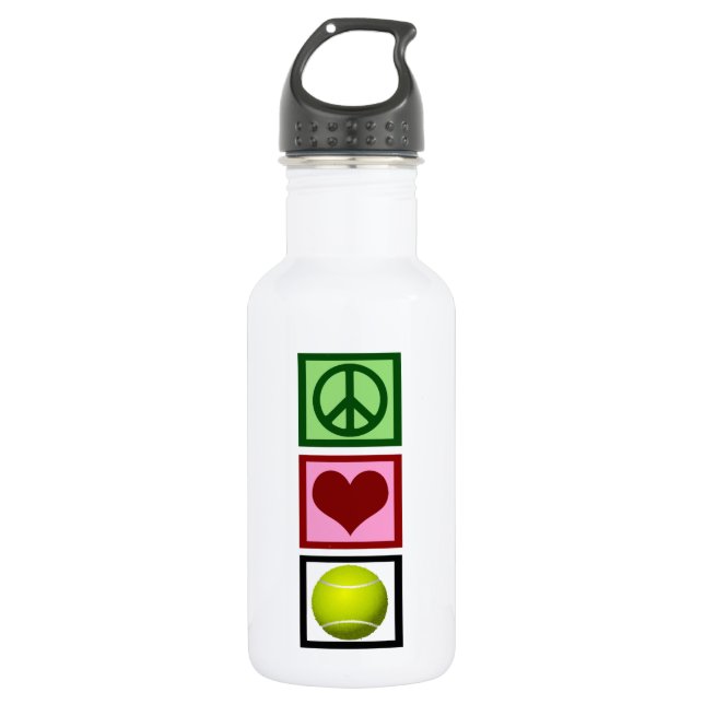 Peace Love Tennis Water Bottle (Front)