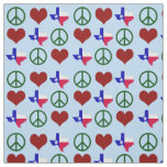 Peace Love Texas Pattern Fabric