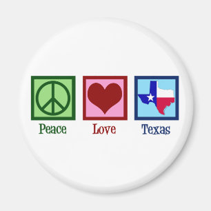 Peace Love Texas State Flag Magnet